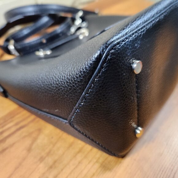 Euc Kate Spade Southport Ave Hanna Black Leather Crossbody Bag Bucket Handbag - Picture 8 of 11